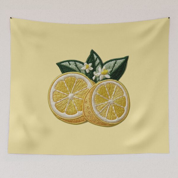 Item preview, Embroidered Lemon Patch Art designed and sold by MegaNovaArt.