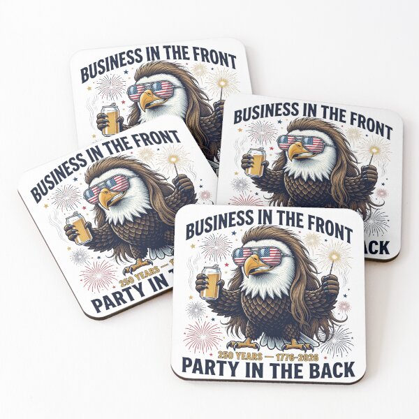 Item preview, Business in the Front Party in the Back Eagle | America 250 Years 1776-2026 | Funny Patriotic 4th of July Design designed and sold by Thornvale.