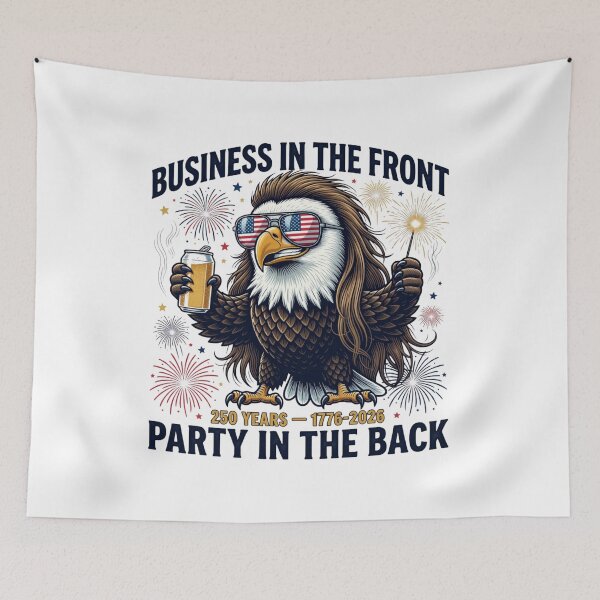 Item preview, Business in the Front Party in the Back Eagle | America 250 Years 1776-2026 | Funny Patriotic 4th of July Design designed and sold by Thornvale.