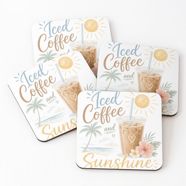 Item preview, Iced Coffee & Sunshine Summer Vibe Graphic designed and sold by Jandedan.