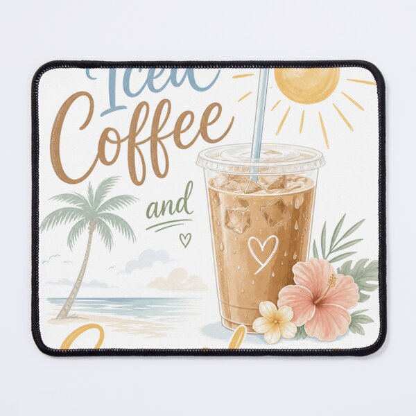Item preview, Iced Coffee & Sunshine Summer Vibe Graphic designed and sold by Jandedan.