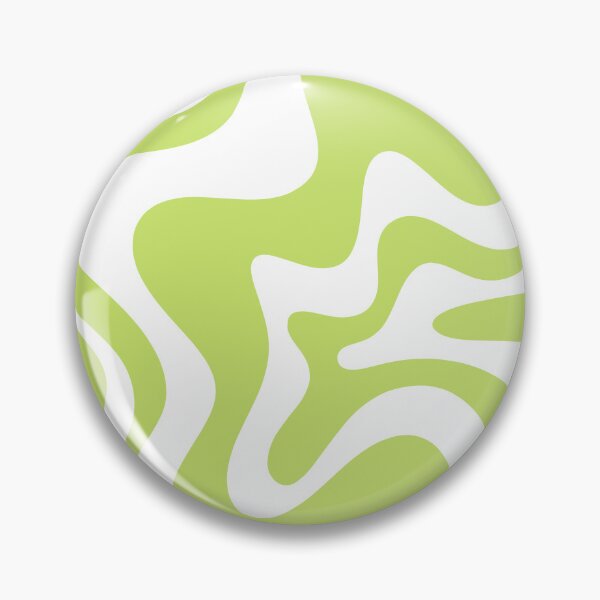 Item preview, Groovy Retro Liquid Swirl Abstract Pattern in Pistachio Chartreuse and White designed and sold by kierkegaard.