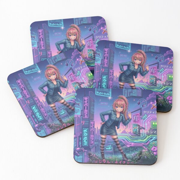 Item preview, Akira Cyber World Fusion – Gaming Desk Mat & Laptop Skin / Moonflower Resonance Official designed and sold by dragon580 // Waaa… the killer shark ran away.