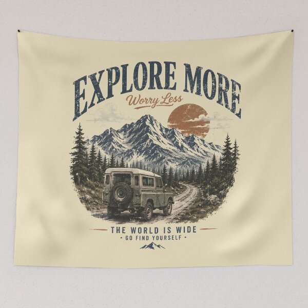 Item preview, Explore More Vintage Adventure Mountain Off Road Retro Travel designed and sold by Latoya  Scott.