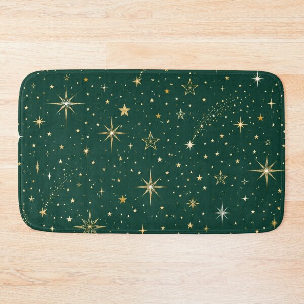 Item preview, Luxury Christmas Star Pattern | Emerald Green & Gold Holiday Wrapping Paper designed and sold by astersgraphics.