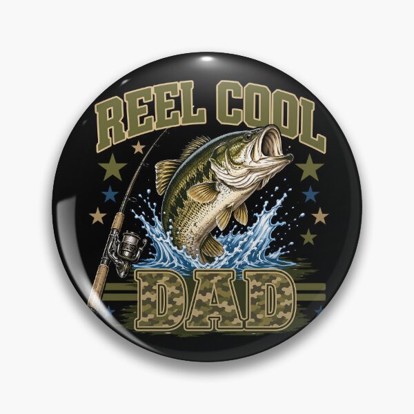 Item preview, Reel Cool Dad FUNNY SHIRT – Bass Fishing Father's Day Shirt designed and sold by Wild Pixel Studio.