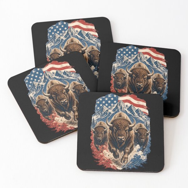 Item preview, American Bison Trio 1776–2026 Patriotic Design designed and sold by FREENATION2026.
