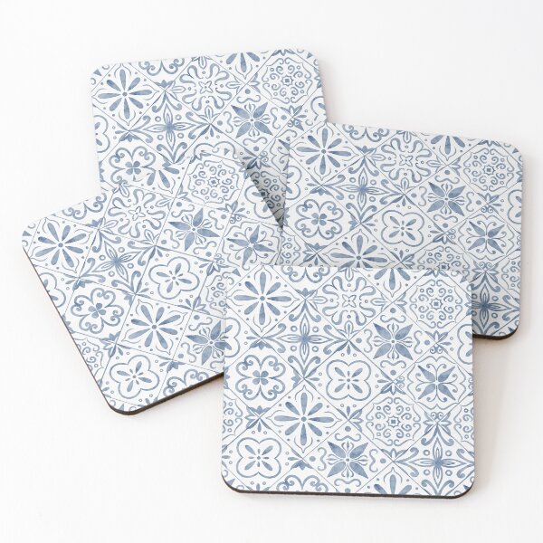 Item preview, Mediterranean Blue Tile Pattern Watercolor designed and sold by Alisles.
