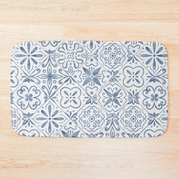 Item preview, Mediterranean Blue Tile Pattern Watercolor designed and sold by Alisles.