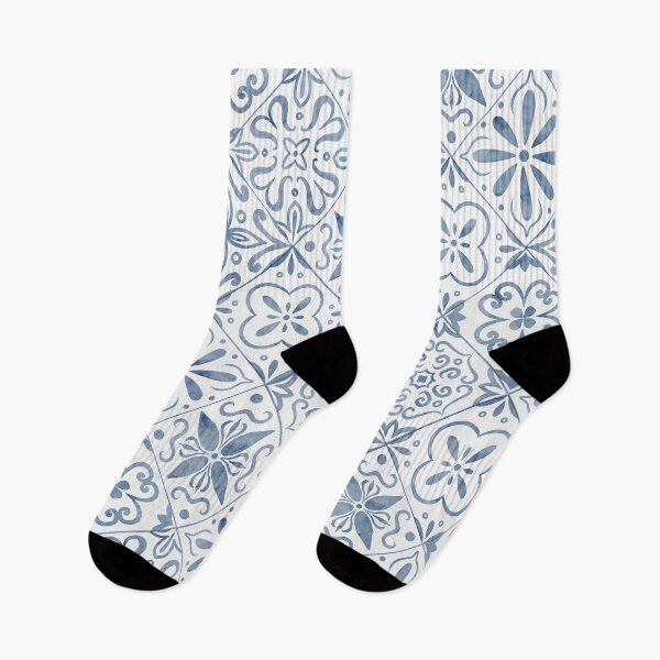 Item preview, Mediterranean Blue Tile Pattern Watercolor designed and sold by Alisles.