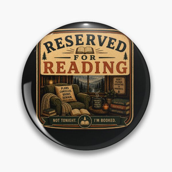 Item preview, Reserv ed For Reading – Retro Book Lover Reading Design designed and sold by MotylekAnia.