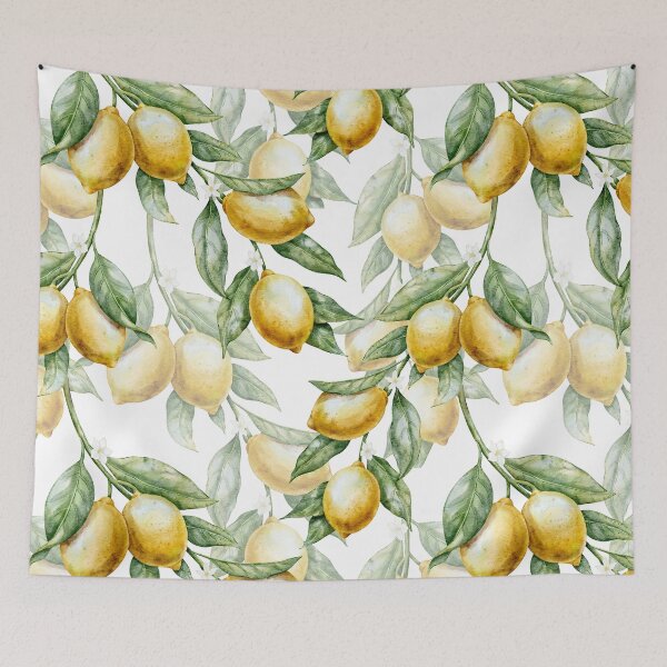 Item preview, Watercolor Lemon Pattern Mediterranean Style designed and sold by Alisles.