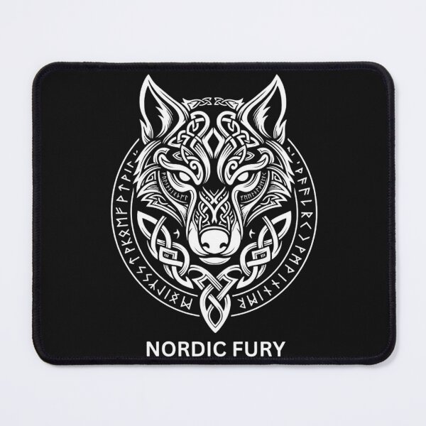 Item preview, Celtic Knot Wolf Head Nordic Fury designed and sold by GiggleInkTees.