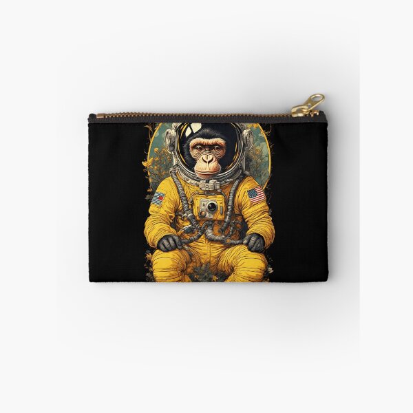 Item preview, yellow chimp astronaut on throne designed and sold by aliraweb.