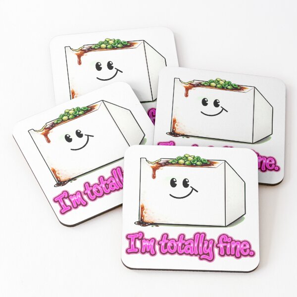 Item preview, Funny Tofu Meme - I'm Totally Fine Dark Humor Kawaii designed and sold by Surreal Characters & Cute Pups.