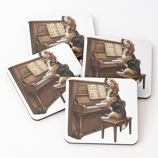 Item preview, Musical Beagle Playing Piano designed and sold by laughingshirts.