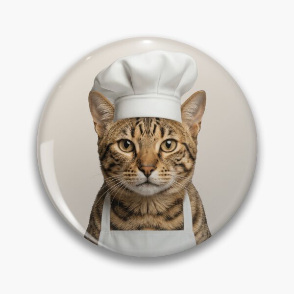 Item preview, Funny Ocicat Chef Realistic Animal Cooking Humor Art designed and sold by LazyOwlStore.