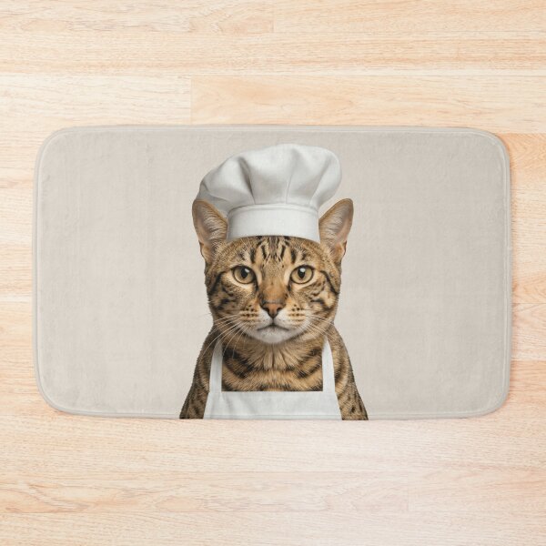 Item preview, Funny Ocicat Chef Realistic Animal Cooking Humor Art designed and sold by LazyOwlStore.