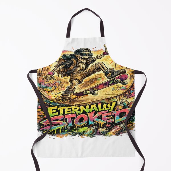Item preview, Eternally Stoked Skeleton Skater Halfpipe Graffiti Street Art designed and sold by NicheThreadCo.
