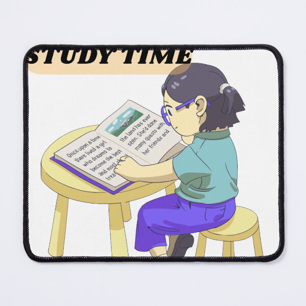 Item preview, Study Time Cute Anime Girl Reading Book Kawaii Aesthetic designed and sold by vibecraft_studio2.