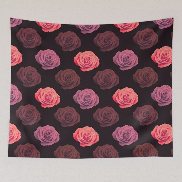 Item preview, Dark Rose Pattern | Vintage Pink Mauve Black Seamless Floral Botanical designed and sold by Dino-Lune.