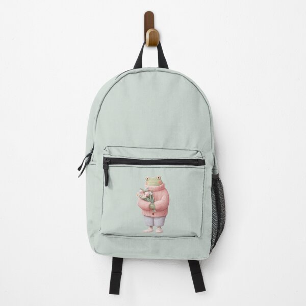 Item preview, Cottagecore Frog in Sweater Cute Aesthetic Floral Art designed and sold by PixelQ.