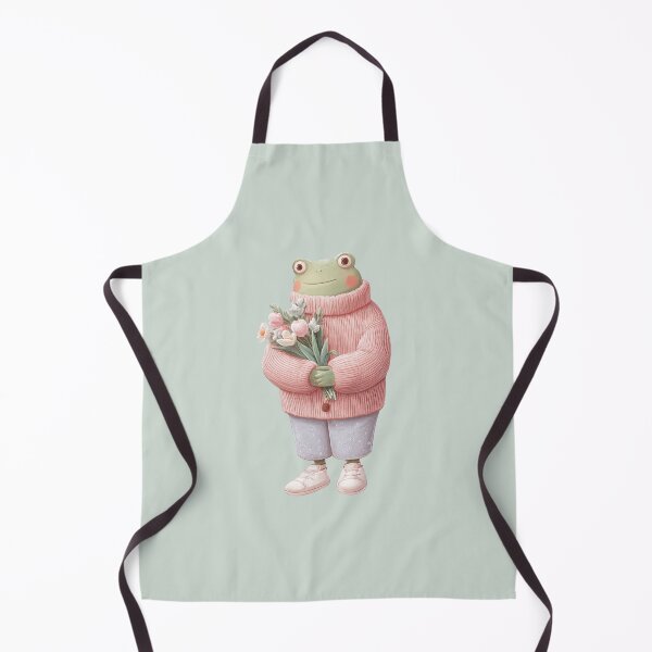 Item preview, Cottagecore Frog in Sweater Cute Aesthetic Floral Art designed and sold by PixelQ.