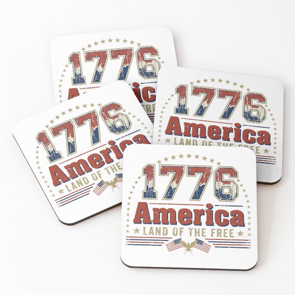 Item preview, America 1776 Land of the Free Sticker – Vintage Distressed Patriotic 4th of July Design designed and sold by Thornvale.