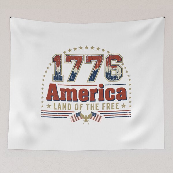 Item preview, America 1776 Land of the Free Sticker – Vintage Distressed Patriotic 4th of July Design designed and sold by Thornvale.