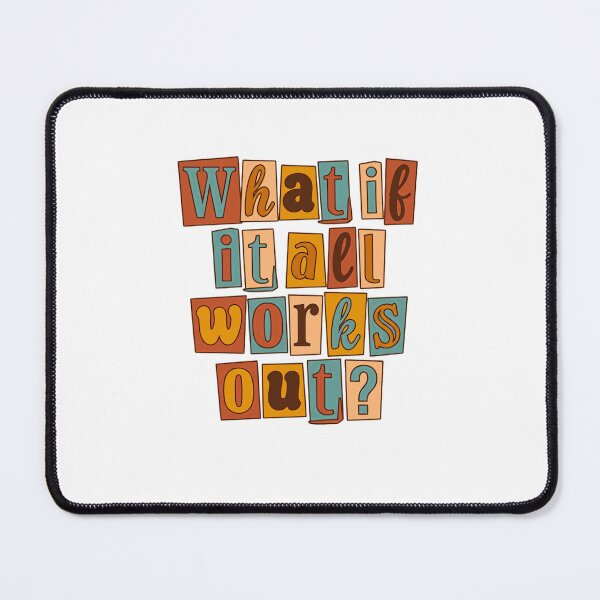 Item preview, What If It All Works Out? Positive Motivational Inspirational Quote Optimistic Mindset designed and sold by JonesFlora2025.