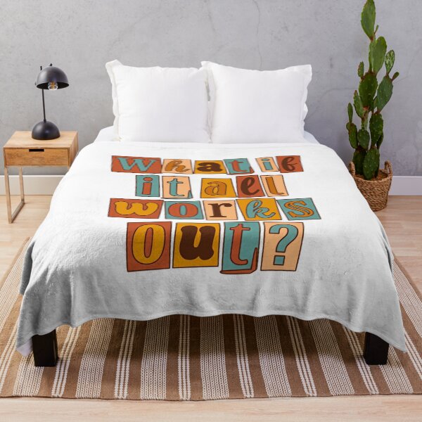 Item preview, What If It All Works Out? Positive Motivational Inspirational Quote Optimistic Mindset designed and sold by JonesFlora2025.