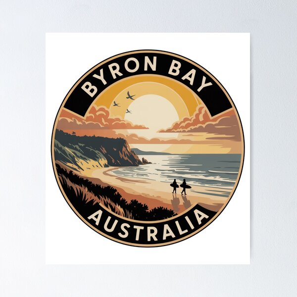 Item preview, Byron Bay Australia: Lighthouse Sunset Waves designed and sold by CircinusStore.