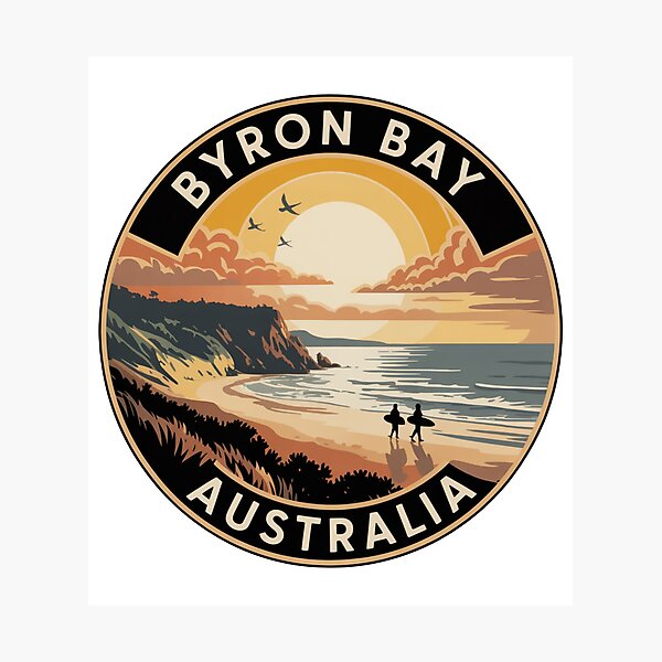 Item preview, Byron Bay Australia: Lighthouse Sunset Waves designed and sold by CircinusStore.