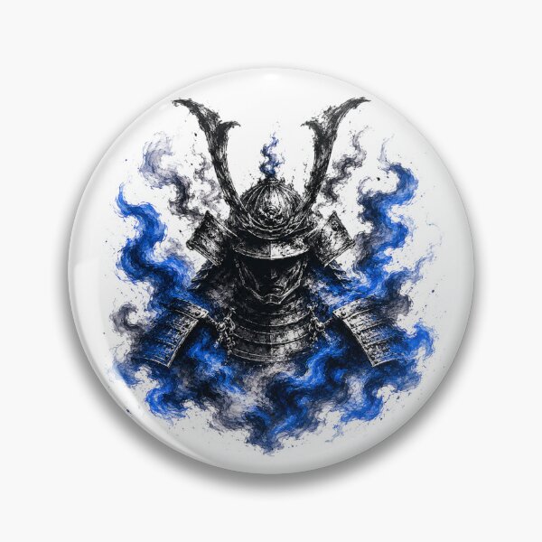 Item preview, BLUE FLAMES OF BUSHIDO - The Silent Warrior designed and sold by KOSHIN-NO-KAZE.