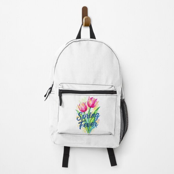 Item preview, Neon Pink Tulip Spring Fever Watercolor Typography Design designed and sold by PixelQ.