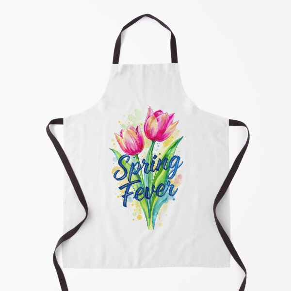 Item preview, Neon Pink Tulip Spring Fever Watercolor Typography Design designed and sold by PixelQ.