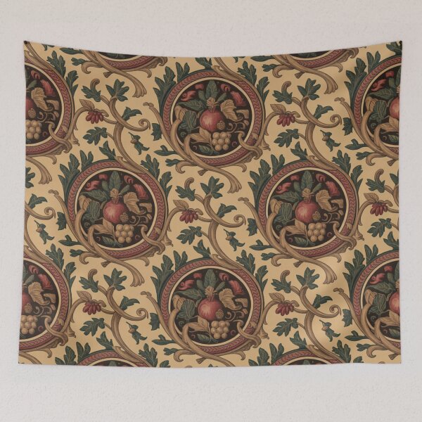 Item preview, Ornate William Morris Style Pomegranate Pattern | Rich Fruit Floral Seamless Repeat designed and sold by Midnight Veil Designs.