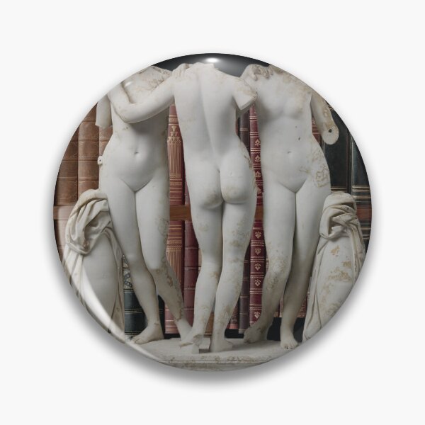 Item preview, Three Silent Muses – Classical Statues in a Dark Academia Library designed and sold by Zuo-Shop.