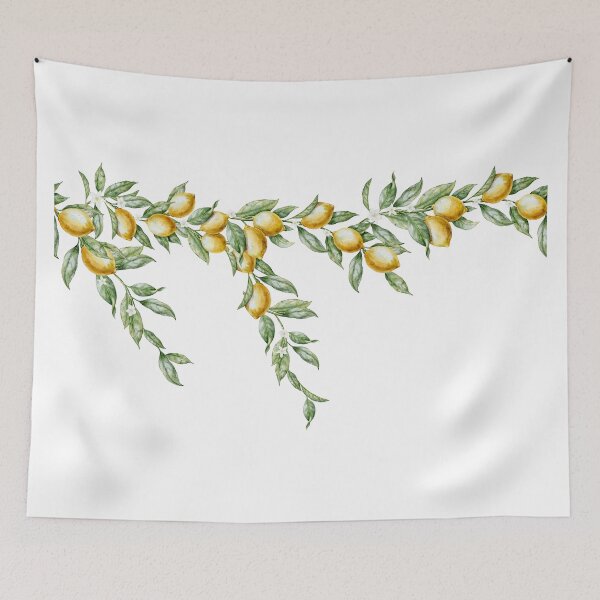Item preview, Watercolor Lemon Border Seamless Design designed and sold by Alisles.