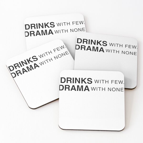 Item preview, Drinks With Few Drama With None Modern Minimalist Statement designed and sold by Anyshca.