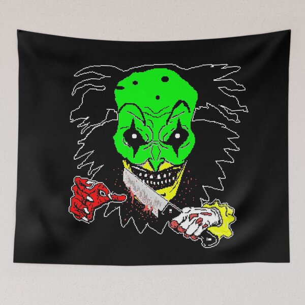 Item preview, Retro Horror Clown Pixel Art designed and sold by RetroRlx.