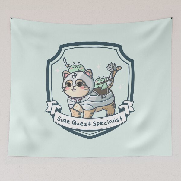 Item preview, Side Quest Specialist - Cute Adventure Frogs designed and sold by ShyHomebodyClub.