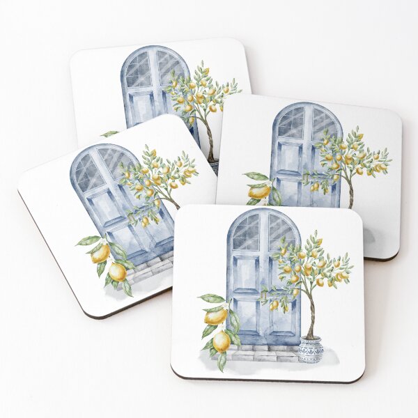 Item preview, Mediterranean Door with Lemon Tree designed and sold by Alisles.