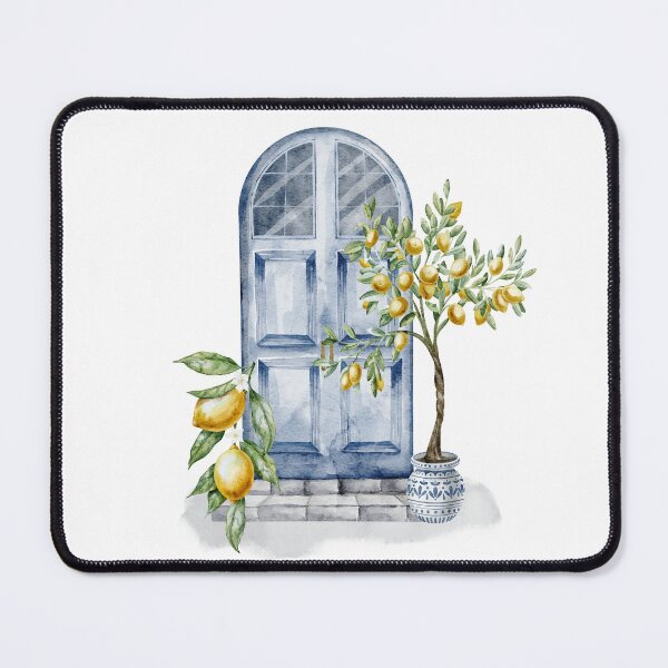 Item preview, Mediterranean Door with Lemon Tree designed and sold by Alisles.