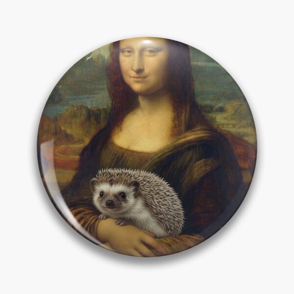 Item preview, Mona Lisa Hedgehog Renaissance Art Parody designed and sold by d247.