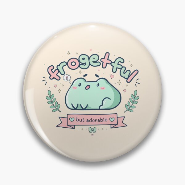 Item preview, Frogetful but Adorable - Cute Forgetful Frog designed and sold by ShyHomebodyClub.