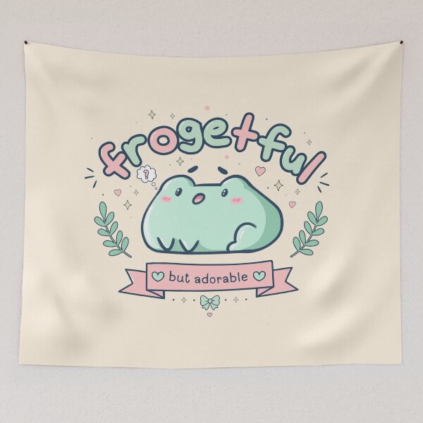 Item preview, Frogetful but Adorable - Cute Forgetful Frog designed and sold by ShyHomebodyClub.