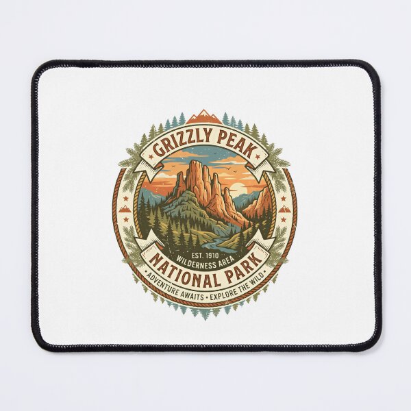 Item preview, Grizzly Peak National Park Est. 1910 Wilderness Area Adventure Awaits Explore The Wild Outdoors Nature Hiking Camping Traveler designed and sold by JonesFlora2025.