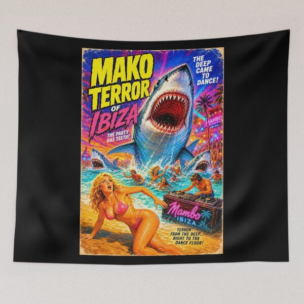 Item preview, Mako Terror of Ibiza - Shark Attack Beach Party B-Movie Horror designed and sold by FilMate.