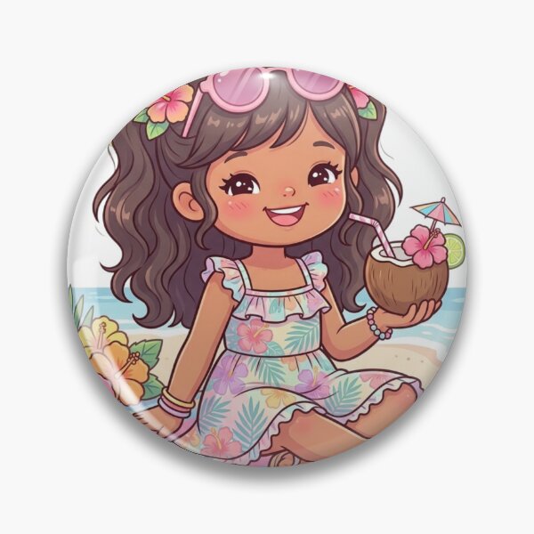 Item preview, Cute Tropical Girl Cartoon designed and sold by MyshopnameSell.